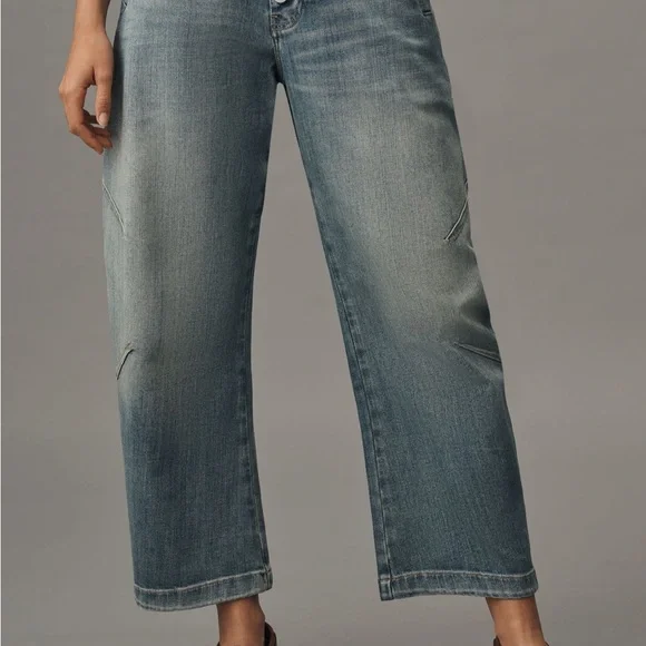 EUC Pilcro Arin Barrel Leg Blue Denim Jeans - Picture 7 of 12